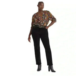 Ralph Lauren Bootcut Corduroy Jeans Black Size 10 Petite